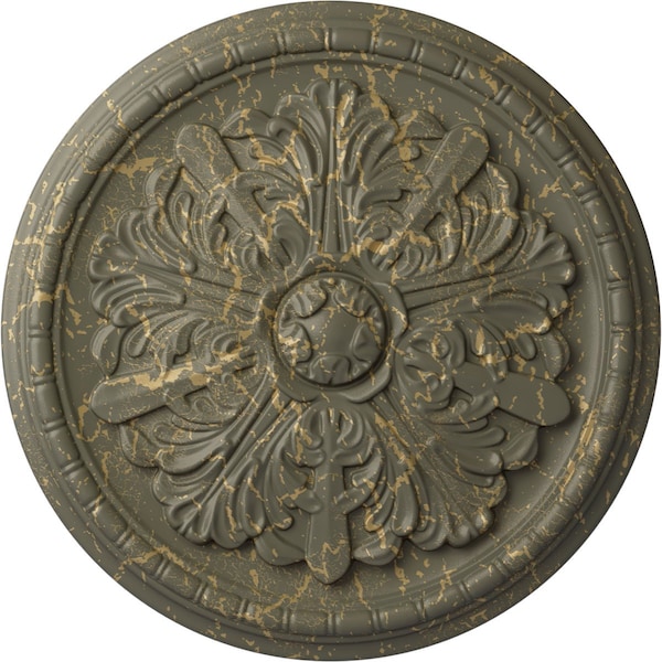 Ekena Millwork Washington Ceiling Medallion (Fits Canopies up to 2 7/8"), 17 1/8"OD x 1 1/2"P, Witch Hazel Crackle CM17WAWHC - main